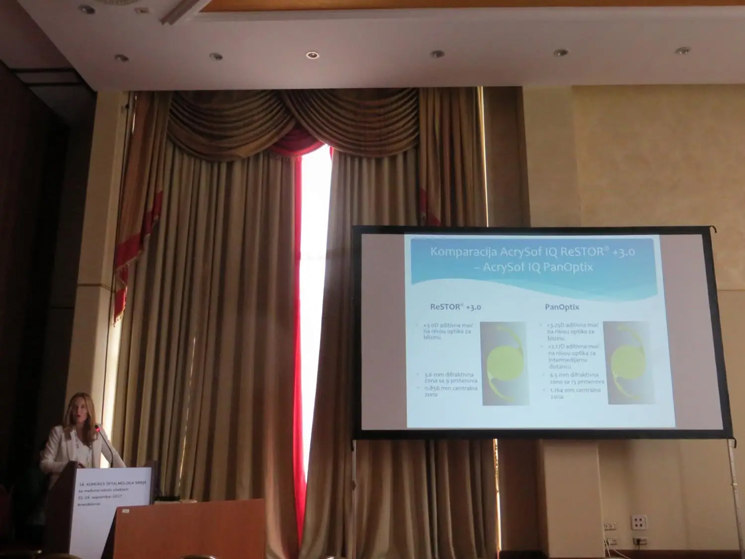 dr Branka Ivošević na XVIII Kongresu oftalmologa Srbije