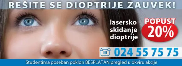 lasersko skidanje dioptrije u Subotici