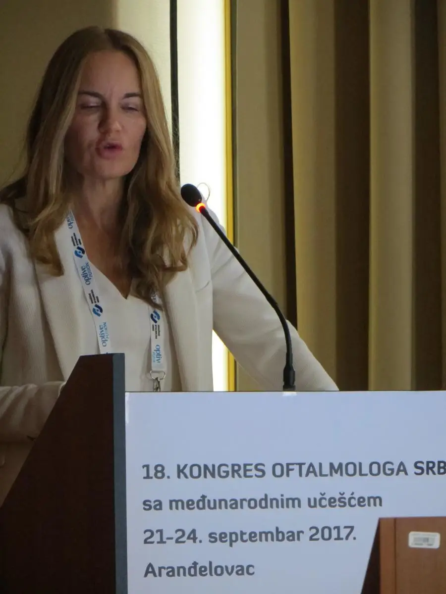 dr Branka Ivošević na XVIII Kongresu oftalmologa Srbije